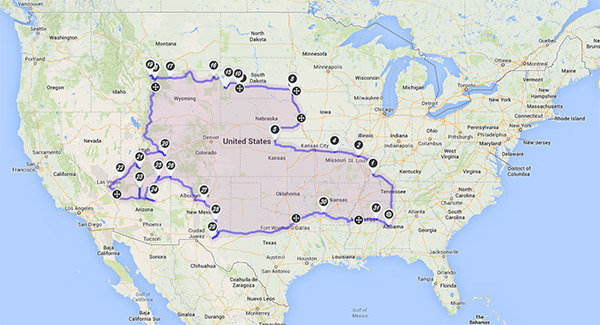 2014 Adventure Drive Planned Route